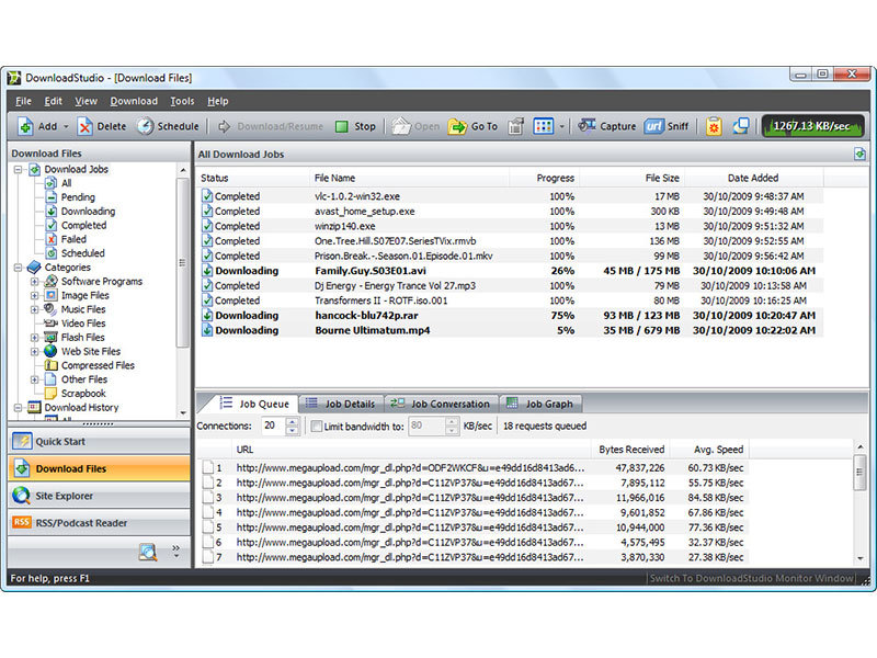 DownloadStudio Screenshot